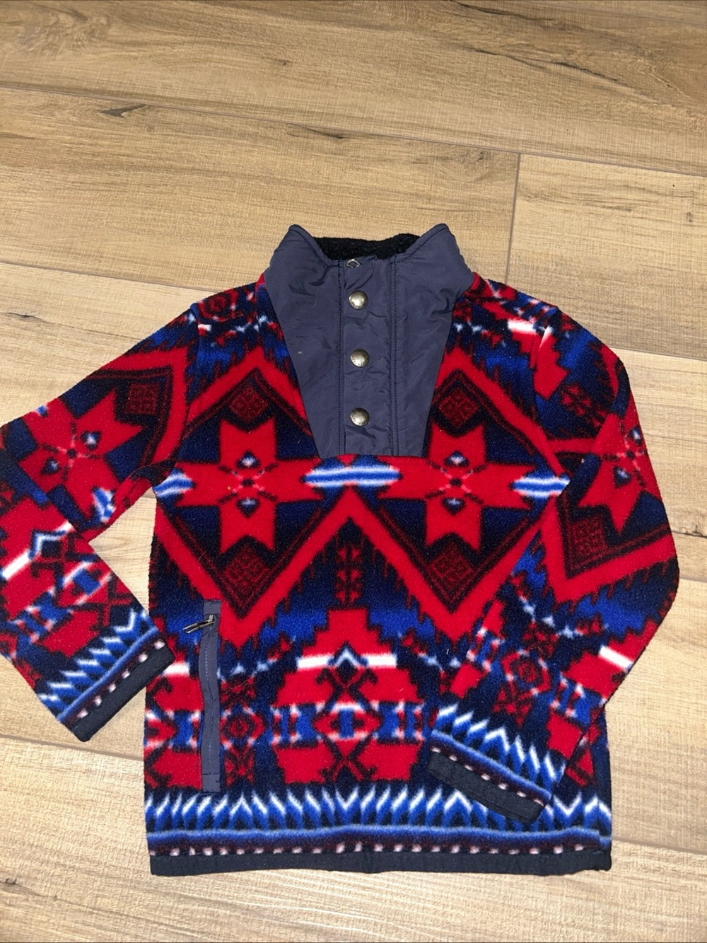 Polo Ralph Lauren Fleece Sweater Kids 5Y Aztec Navajo T Snap Ski Winter School